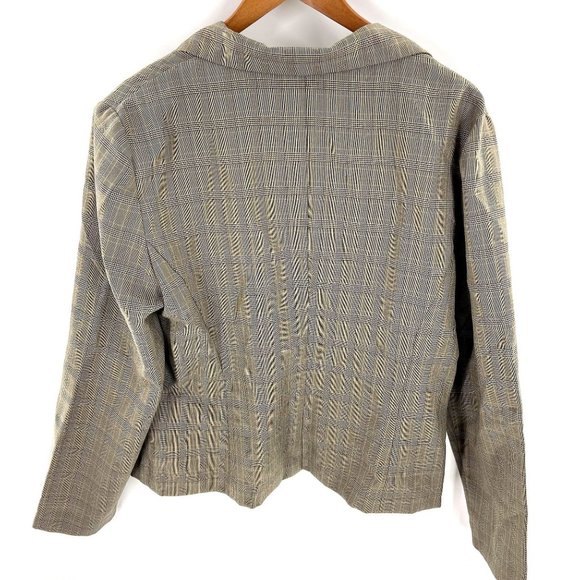 Sweet Suit Blazer Size 16 Brown Tan Button Front Long Sleeve Career Business Cas - Picture 6 of 6